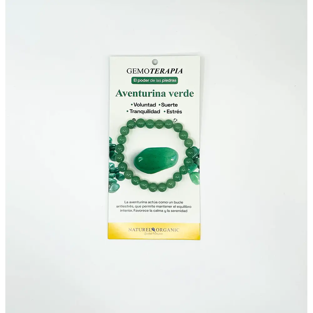 Pulsera unisex aventurina verde