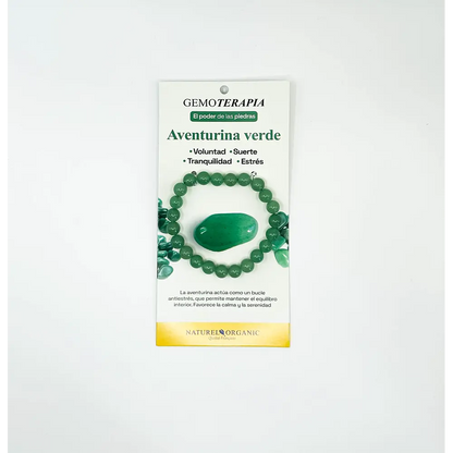 Pulsera unisex aventurina verde