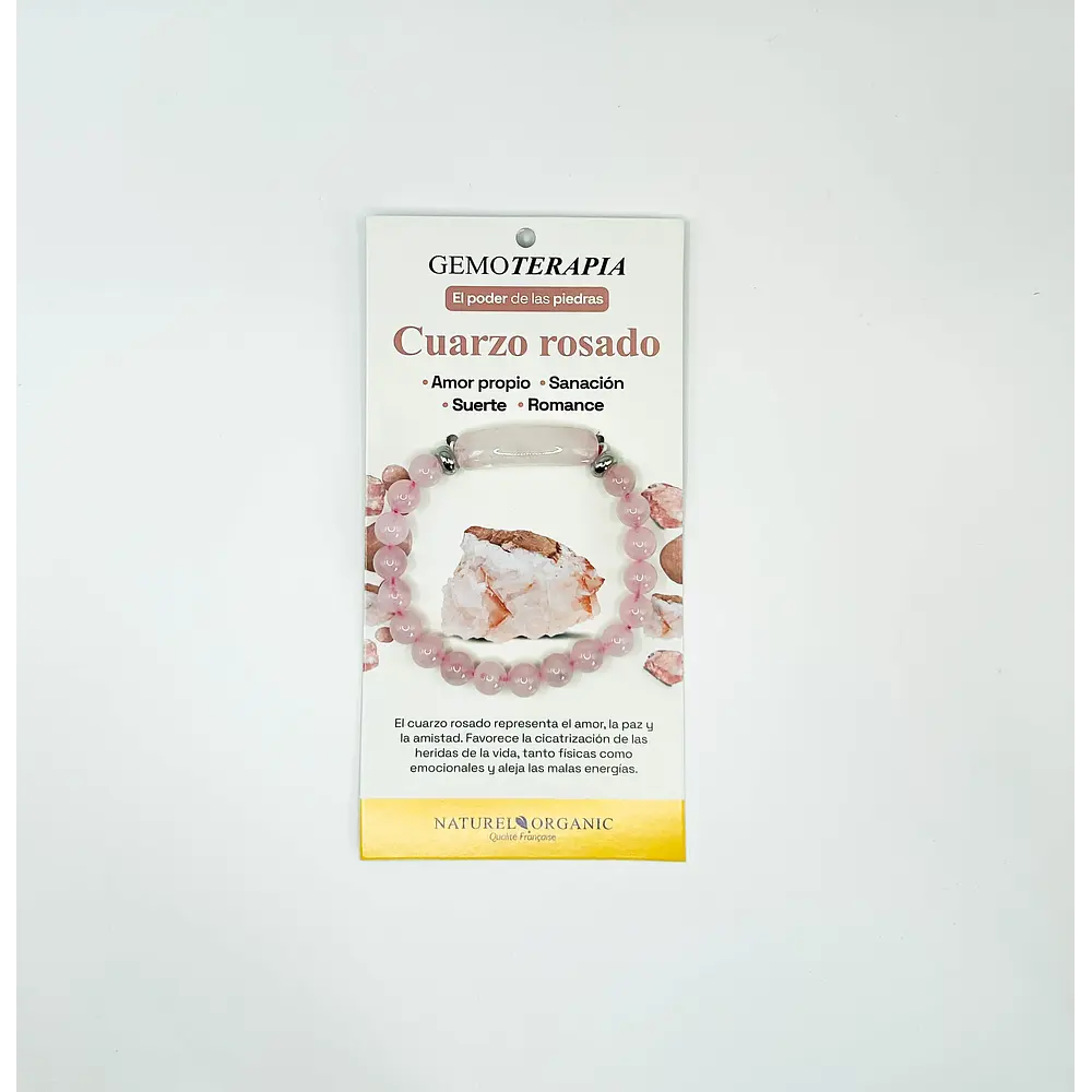 Pulsera mujer cuarzo rosado