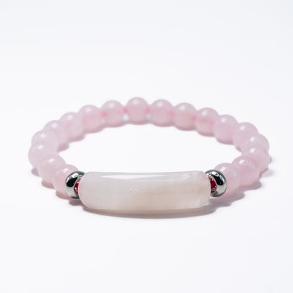 Pulsera mujer cuarzo rosado